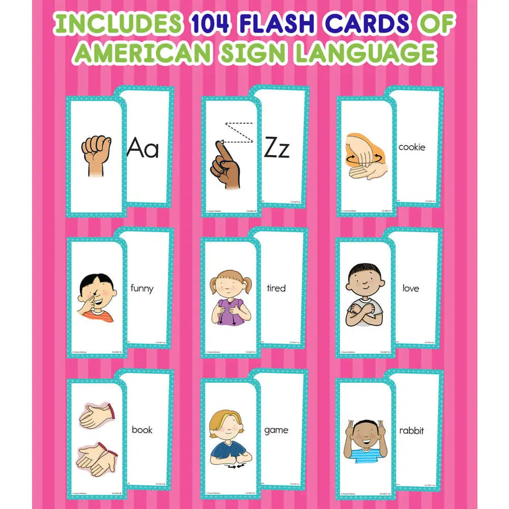 Tarjetas didácticas de lenguaje de señas