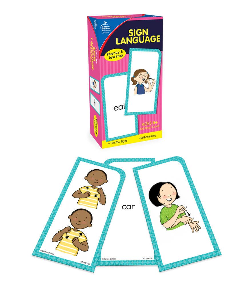 Tarjetas didácticas de lenguaje de señas