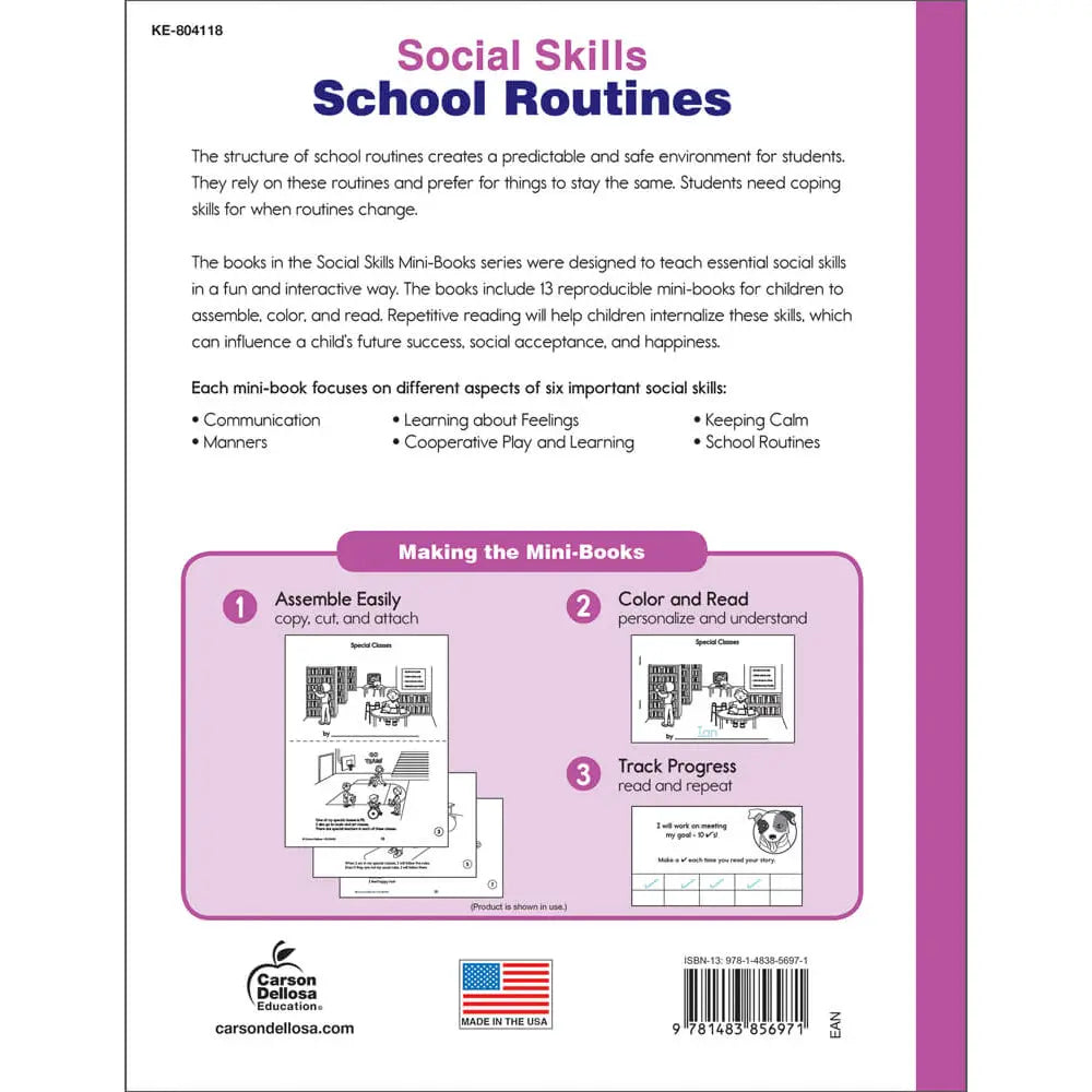 Minilibros de habilidades sociales Rutinas escolares