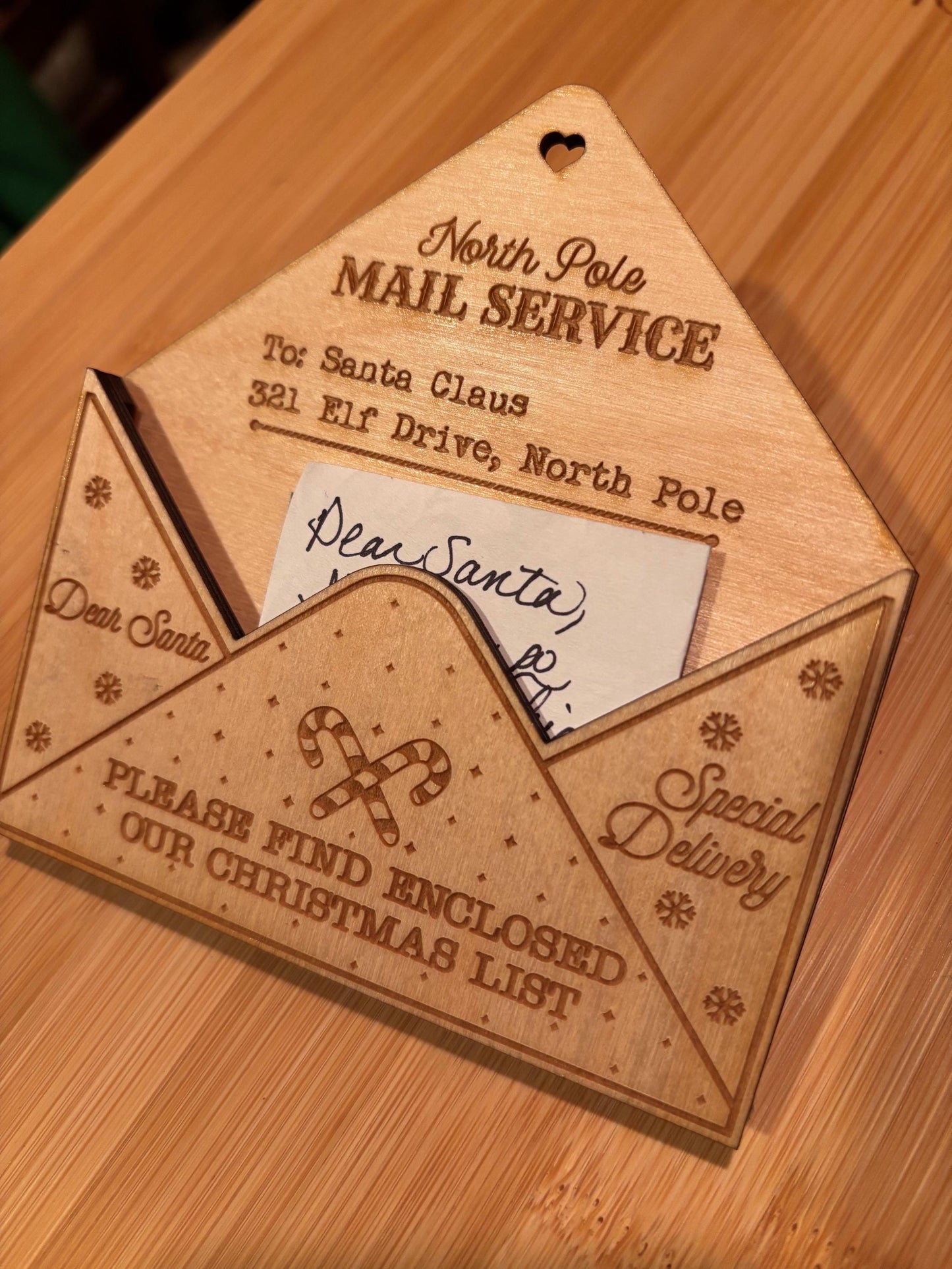 Santa Claus Envelope Ornament – Insert Your Letter to Santa