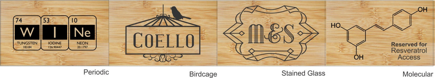 Sacacorchos y tapón de vino personalizados en caja de bambú