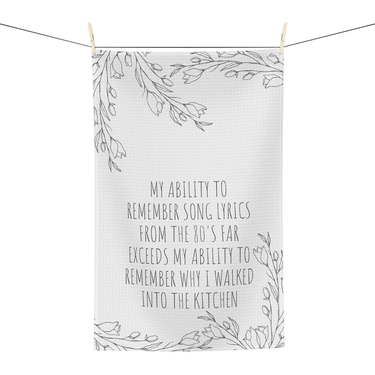 Paño de cocina divertido y olvidadizo de los años 80 para regalo de inauguración de la casa, regalo para la anfitriona