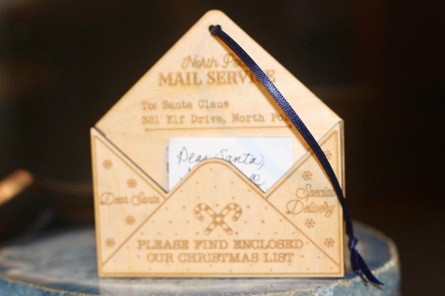 Santa Claus Envelope Ornament – Insert Your Letter to Santa
